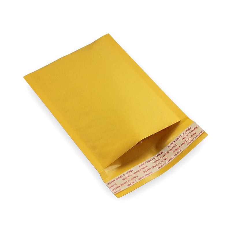 EcoSwift 25 EcoSwift Size #DVD 6.5 x 9 Kraft Bubble Mailers Self Sealing Bulk Padded Shipping - Image 3